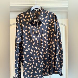 Silky button down blouse. Great for fall!